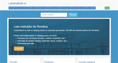 Desktop Screenshot of listainstitutii.ro