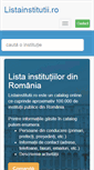 Mobile Screenshot of listainstitutii.ro
